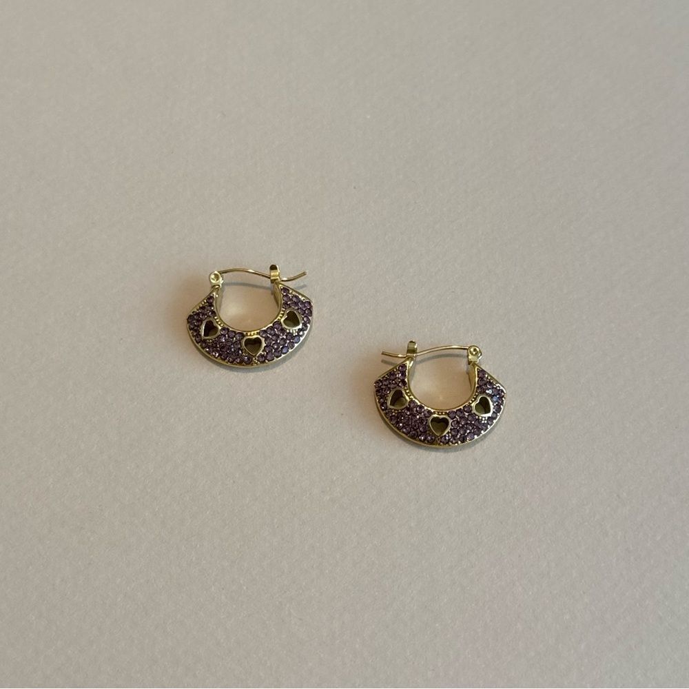 Vintage hoop earrings M769 - Picture 2 of 5
